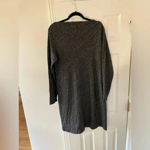 Eileen Fisher Cotton-Wool Bateau Neck Knit Shift Dress Charcoal NWT - Picture 4 of 7
